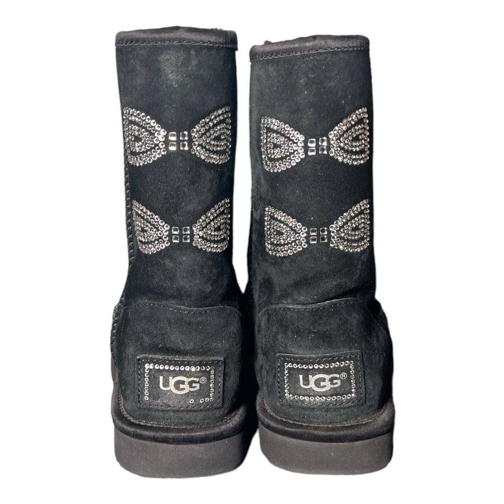Ugg Black Rhinestone Bow Boots